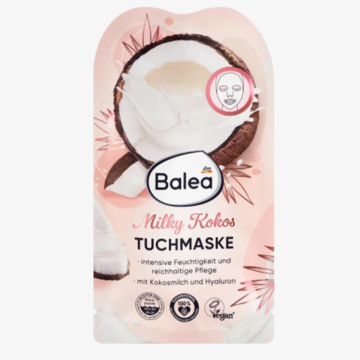 Balea Gezicht Bladmasker Kokosnoot Melk |
